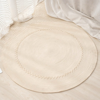 Thảm trải sàn nhà hình tròn bằng sợi đay 100cm, thảm trải sàn chụp ảnh decor
