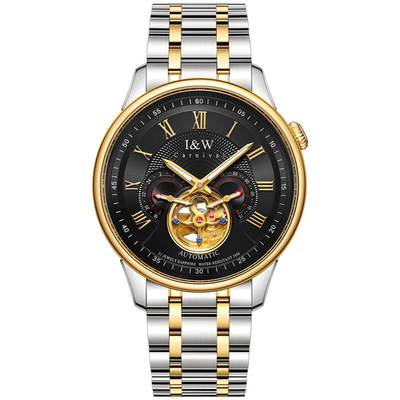 Đồng hồ nam chính hãng I&W Carnival 613G-T3 Kính sapphire,Chống nước 50m,BH 24 tháng,Máy Cơ Automatic,dây thép không gỉ