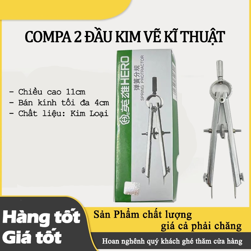 COMPA 2 ĐẦU KIM VẼ KĨ THUẬT