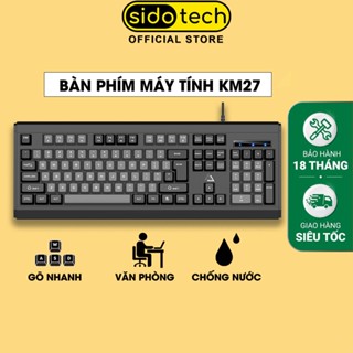  Bàn phím máy tính có dây SIDOTECH KM27 giả cơ gaming văn phòng full size 104 key gõ nhanh chống nước 