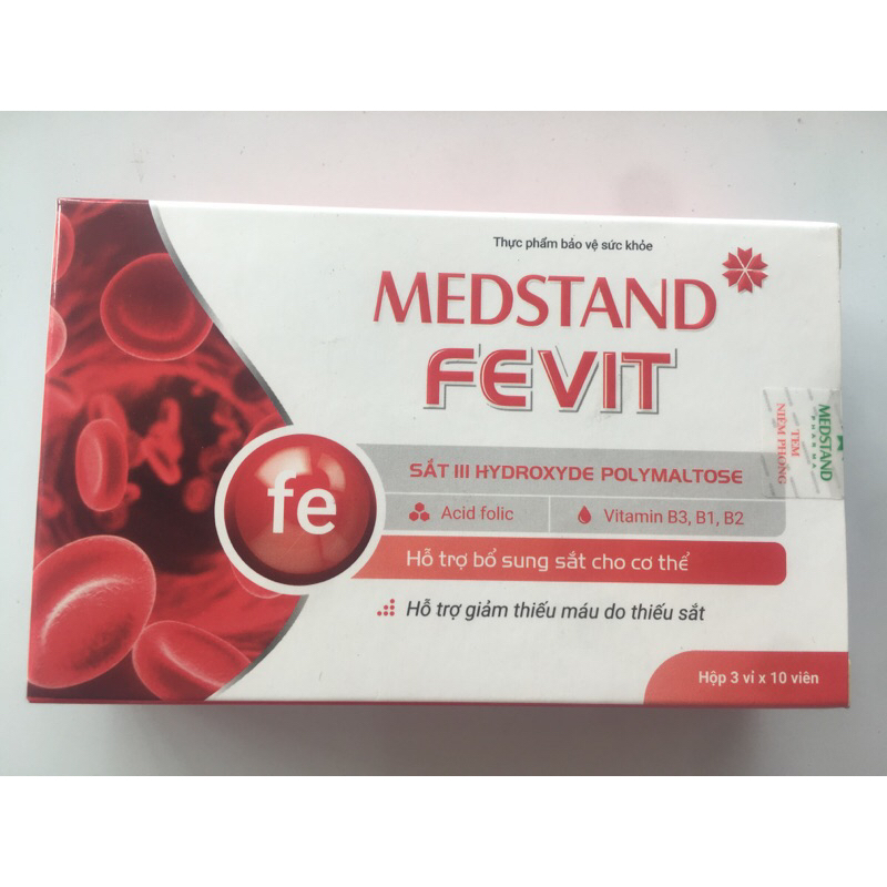 Bổ sung sắt cho cơ thể MEDSTAND FEVIT _ hộp 30 viên