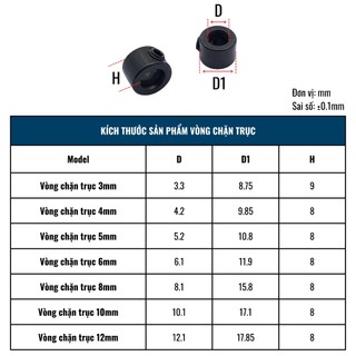 [HCM]  2 Vòng chặn trục 3/4/5/6/8/10/12mm [ĐIỆN TỬ]