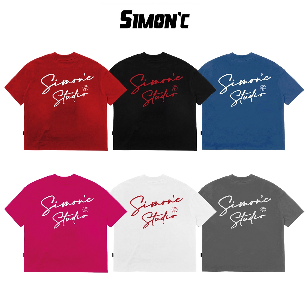 Áo Thun Boxy Simon'c Multi Colors - 6 Màu Cotton Hoạ Tiết Thêu Xù
