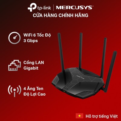 [Hỏa tốc] Router WiFi 6 AX3000 Mercusys MR80X – Tốc Độ Siêu Nhanh, Bảo Mật WPA3, Lý Tưởng Cho Gia Đình Nhiều Thiết Bị