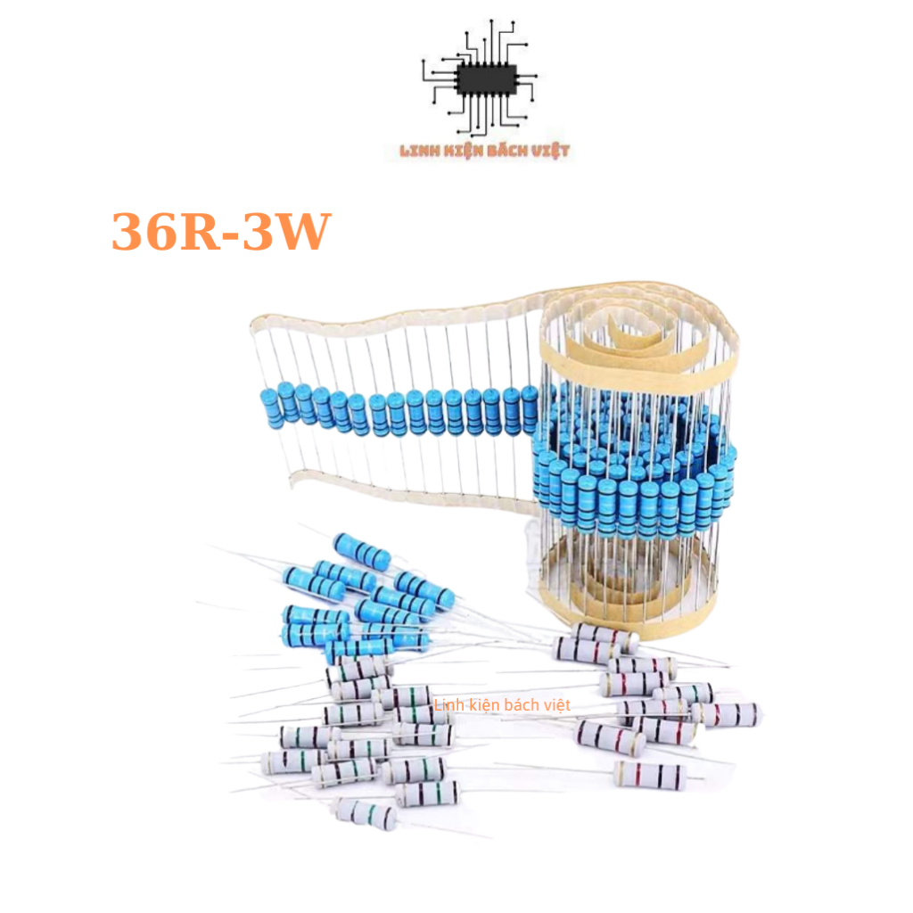 Điện trở vạch 3W 36R 1% chân đồng (10c) - linhkienbachviet
