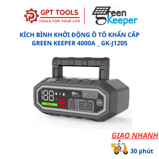  Kích Bình Ắc Quy Green Keeper 12V 3000A GK-J1205 - Tích Hợp Sạc Dự Phòng - Bảo Hành 12 Tháng 