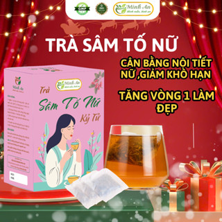 Trà Sâm Tố Nữ Minh An thảo dược thiên nhiên, an toàn lành tính hộp 30 túi lọc