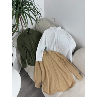 Áo Sơ Mi Linen Zara Form Boyfriend 3M