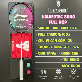 Vợt cầu lông Lining Full hộp căng cước sẵn 11kg (Max 13kg) tặng kèm quấn cán túi đựng và móc khóa