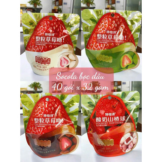 Socola bọc dâu gói 32gr vs 60gr saleeeeeeeee