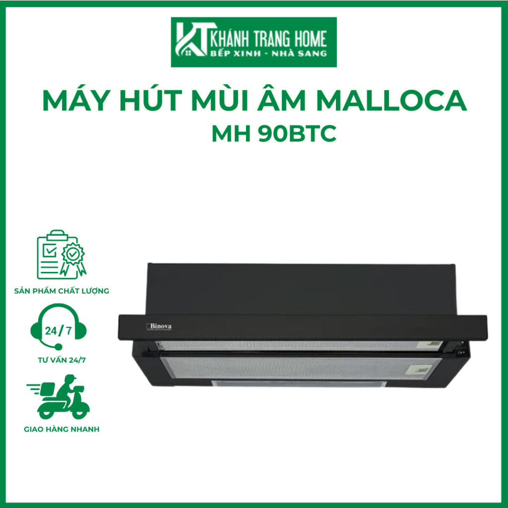 Máy hút khói khử mùi âm tủ MALLOCA MH 90BTC xuất xứ chính hãng bảo hành 36 tháng - Khánh Trang Home