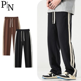  Quần Dài Ống Rộng Form Suông Unisex Vải Nỉ Cotton Thiết Kế 2 Sọc Kèm Dây Rút Gấu Thế Thao PN STORE Q2SOC 