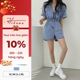 Bộ Áo Liền Quần Jumpsuit Jean Nữ Cá Tính Trẻ Trung Năng Động B01
