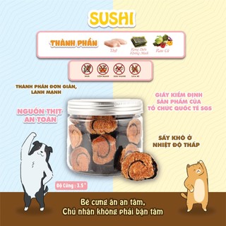 Cuộn Sushi Bon ApPÉT Bébé đồ ăn vặt cho chó nhỏ trở lên 50g/ 100g/ 150g