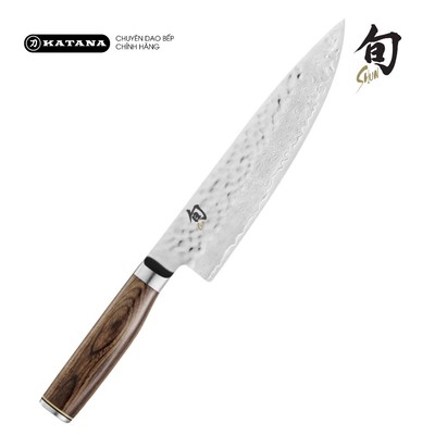 Dao bếp Nhật cao cấp Shun Premier Chef - Dao thái thịt cá thép Damascuss 69 lớp TDM0706 (200mm)