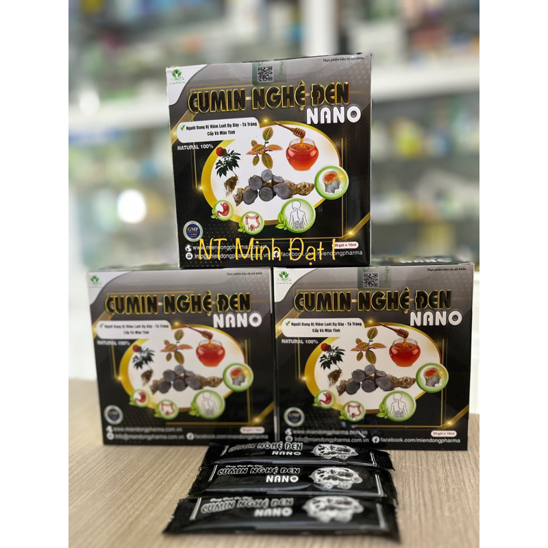CUMIN NGHỆ ĐEN NANO - Hỗ trợ viêm loét dạ dày, đầy hơi, chướng bụng