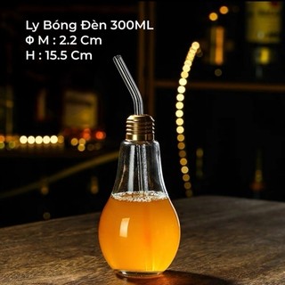 Bình Thuỷ Tinh Kiểu Dáng Bóng Đèn Dây tóc 400 ml