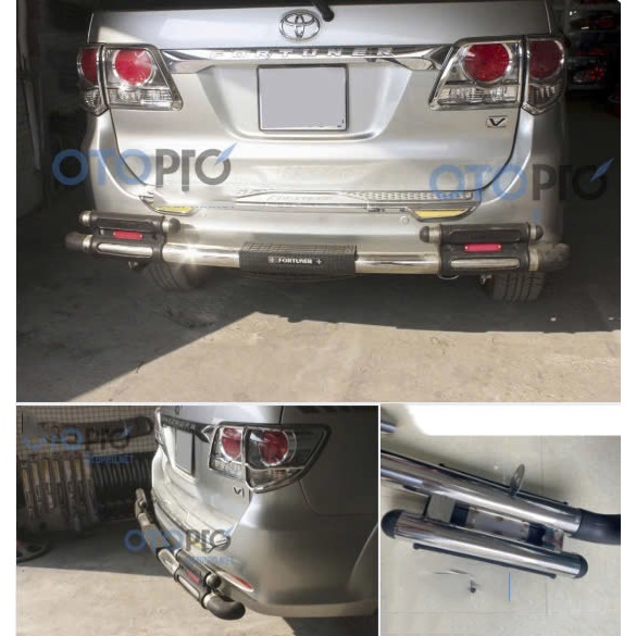 Cản Sau Fortuner Dạng Ống 2008 2009 2010 2011 2012 2013 2014 2015 2016 - Cản Ống Toyota Fortuner