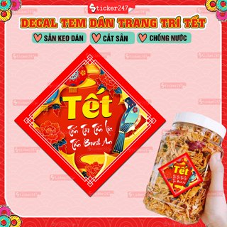 Tem Dán Tết Bình An 🌈Freeship Tem Chúc Mừng Năm Mới Bắt Mắt Sang Trọng - Dùng Dán Hộp Bánh Mứt, Hộp Quà, Giỏ Quà Tết