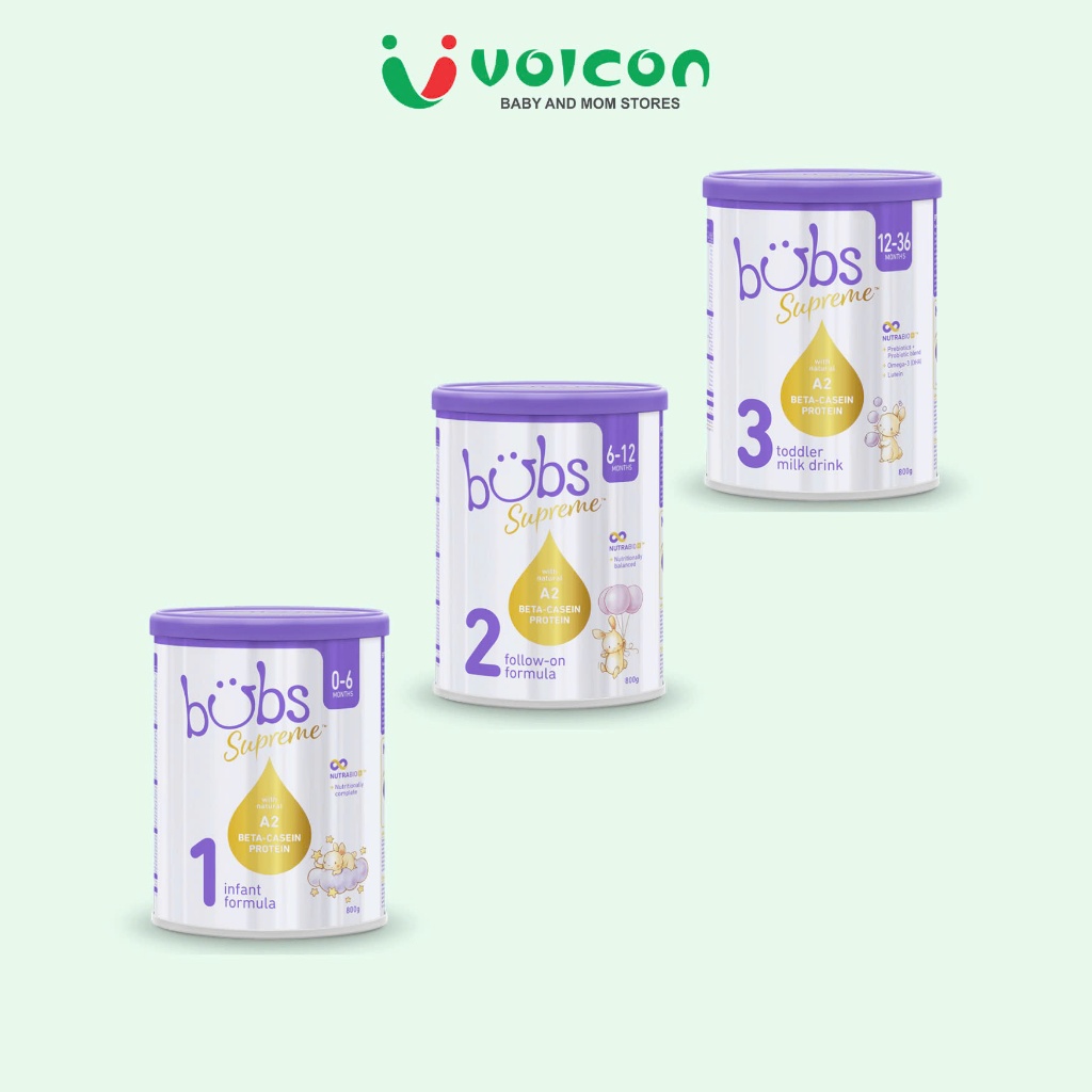 Sữa Bubs Supreme Đạm A2 giúp hỗ trợ tiêu hoá , tăng cường khả năng hấp thu và phát triển khoẻ mạnh