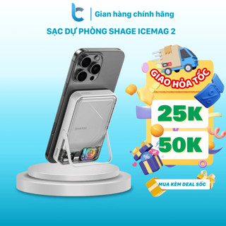 Sạc Dự Phòng Sharge ICEMAG 2 Qi2 10.000mAh Không Dây 15W USB-C 30W Quạt Tản Nhiệt RGB Chủ Động - Hàng Chính Hãng
