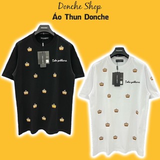 Áo Thun Thêu Hoạ Tiết Vương Miện Chữ Trên Ngực - Áo Phông Nam Nữ Chất Cotton Cao Cấp 660523