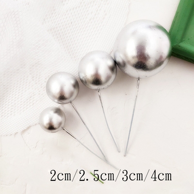 Set que cắm bóng bạc 4 quả 4 size
