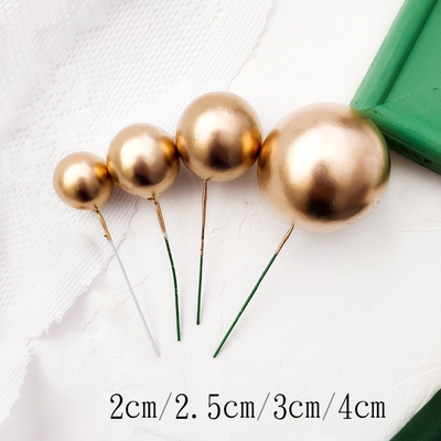 Set que cắm bóng vàng đồng 4 quả 4 size
