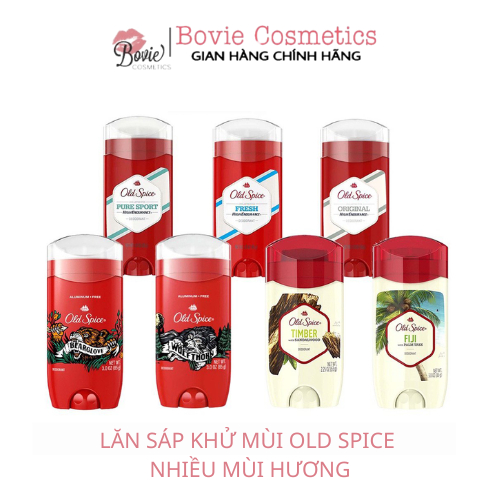  Sáp Lăn Nách Khử Mùi & Ngăn tiết Mồ hôi Old Spice Bearglove   Wolfthorn   Timber   Fiji 73g   Pure Sport 68g 