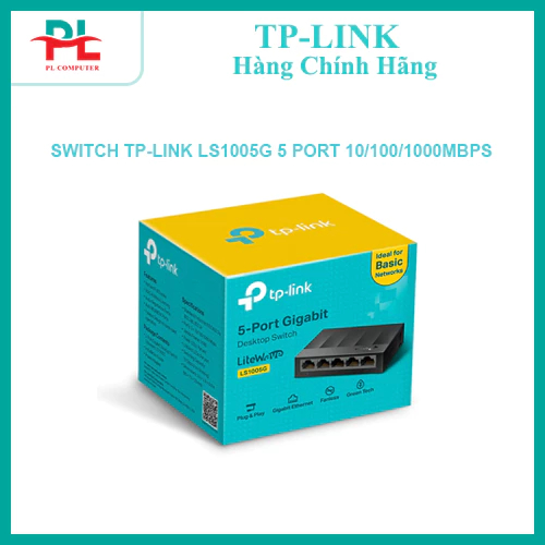 Thiết bị mạng/Switch TPLink LS1005G 5-Port 10/100/1000Mbps - Hàng Chính Hãng-BH 24TH