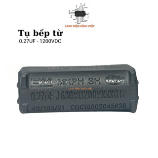 Tụ bếp từ 0.27uF 1200V loại đứng màu đen chính hãng BM chất lượng tốt