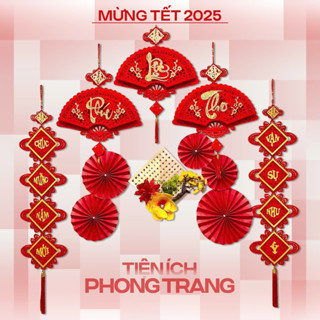 Set trang trí tết , mẹt decor trang trí treo tường, Decor trang trí set tết nguyên đán - KHÔNG KÈM MÀNH SAU - SET02