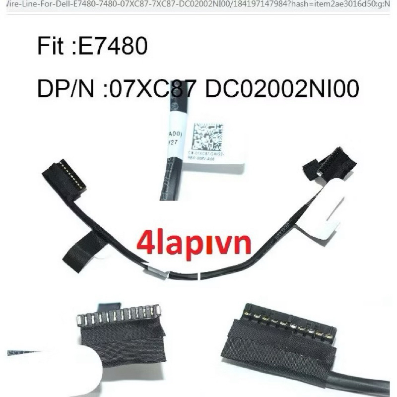 Thay Cable Pin - Cáp Pin Laptop Dell Latitude 7480 7490 E7490 E7480