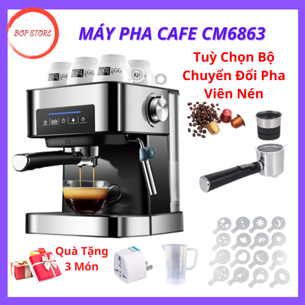 Máy Pha Cà Phê Espresso CM6863, Máy Pha Cafe tự động 20bar
