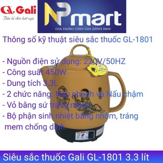 Siêu sắc thuốc Gali GL-1801