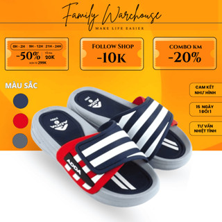 Dép bé trai Thái Lan quai ngang sọc Adda 31R9V chính hãng bằng cao su êm nhẹ chống trơn