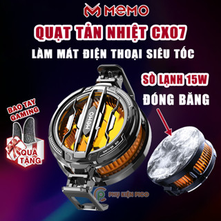 Quạt sò lạnh tản nhiệt điện thoại máy tính bảng Memo CX07 / CX10 / CX12 sò lạnh từ tính led RGB làm lạnh đóng băng