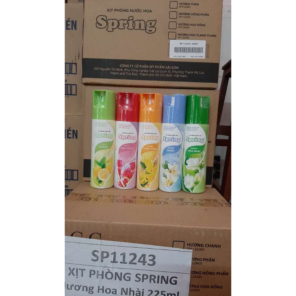 Xịt Thơm Phòng Spring 250ml (đủ mùi)