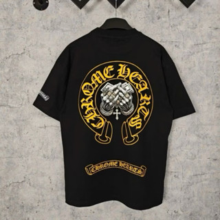 Áo Thun Chrome Heart Dollars Vải Cotton 2 Chiều Dày Dặn Form Rộng