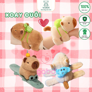 Gấu bông Vòng Tay Capybara, Chuột Lang Nước Ôm Tay Xoay Đuôi quà tặng cho bé gấu ôm vợt cầu lông K7T1