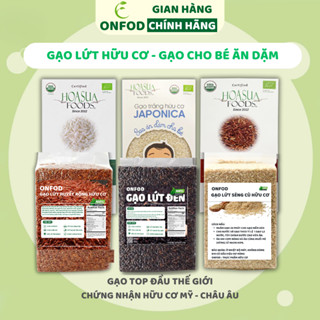 Gạo lứt hữu cơ gạo sữa ST25 gạo lứt huyết rồng 1KG ONFOD cho bé ăn dặm healthy eat clean