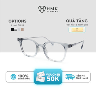 Gọng Nhựa HMK Eyewear Lõi Titan Chắc Chắn Dáng Vuông Thời Trang Nam Nữ Năng Động Trẻ Trung - GN9249