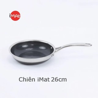  Chảo chiên iMat Hybrid Blackcube phủ chống dính gốm Ceramic màu đen kích cỡ 26 cm  