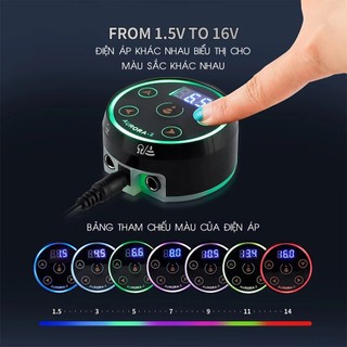 Bộ Nguồn Máy Xăm Aurora 2 Chính Hãng, Ổn Áp Máy Xăm Đa Năng Cảm Ứng