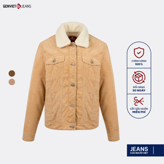 Áo Khoác Nam 2 Lớp GENVIET JEANS Chất Liệu Nhung Cổ Lót Lông Dáng Suông T7124N8020