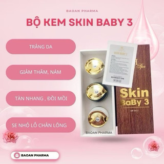   CHÍNH HÃNG  Bộ kem skin baby 3 MH Beauty Spa Nám mh giảm thâm nám tàn nhang đồi mồi mụn chống nắng 