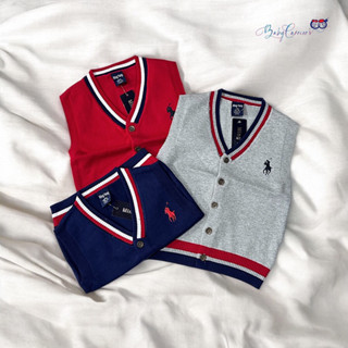  Áo Len Gile Cổ Tim Cài Nút Thêu Hoạ Tiết Cho Bé Trai Bé Gái,Áo Len Sát Nách Giữ Ấm Thời Trang Chất Len Mềm Không Xù Lông 