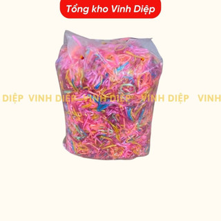 Gói 100g Chun buộc tóc đen, nhiều màu ,dây cột tóc
