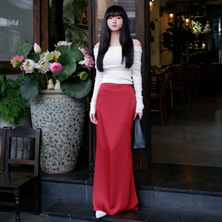  Chân Váy Lụa Tô Châu đuôi cá 100cm chân váy lụa 2 lớp hàng thiết kế Dens. clothing 