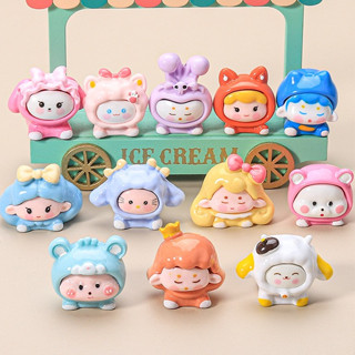 ( TỰ XÉ ) Combo 10 Túi Mù Charm Sannio, Heo, Rùa, Thỏ, Moi Hoa Quả, Labubu Thỏ Mơ Phát Sáng Túi Mù Dạ Quang Phát Sáng